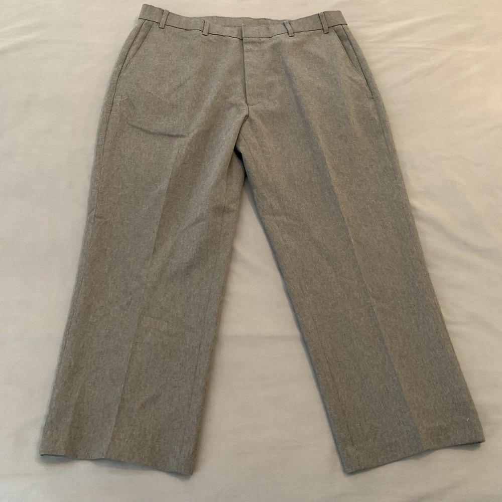 Vintage Levi's Action Slacks Pants Mens 36x25 Gray Polyester Dress USA Classic